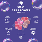 Qleen Non-Bio 5-In-1 Laundry Pods Benefits