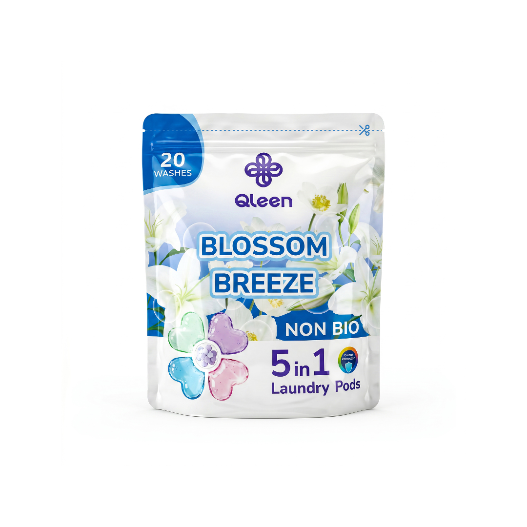 Qleen Non-Bio 5-In-1 Laundry Pods Trail Pack Blossom Breeze Main