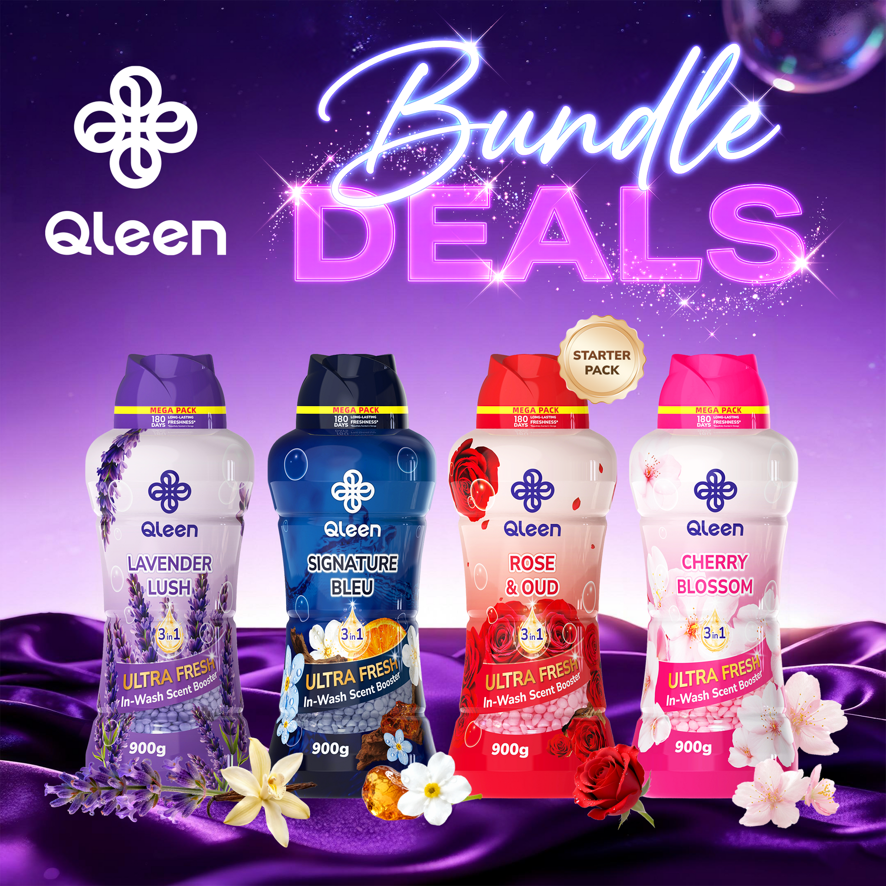 Qleen Bundle – Complete Starter Pack Scent Booster Collection