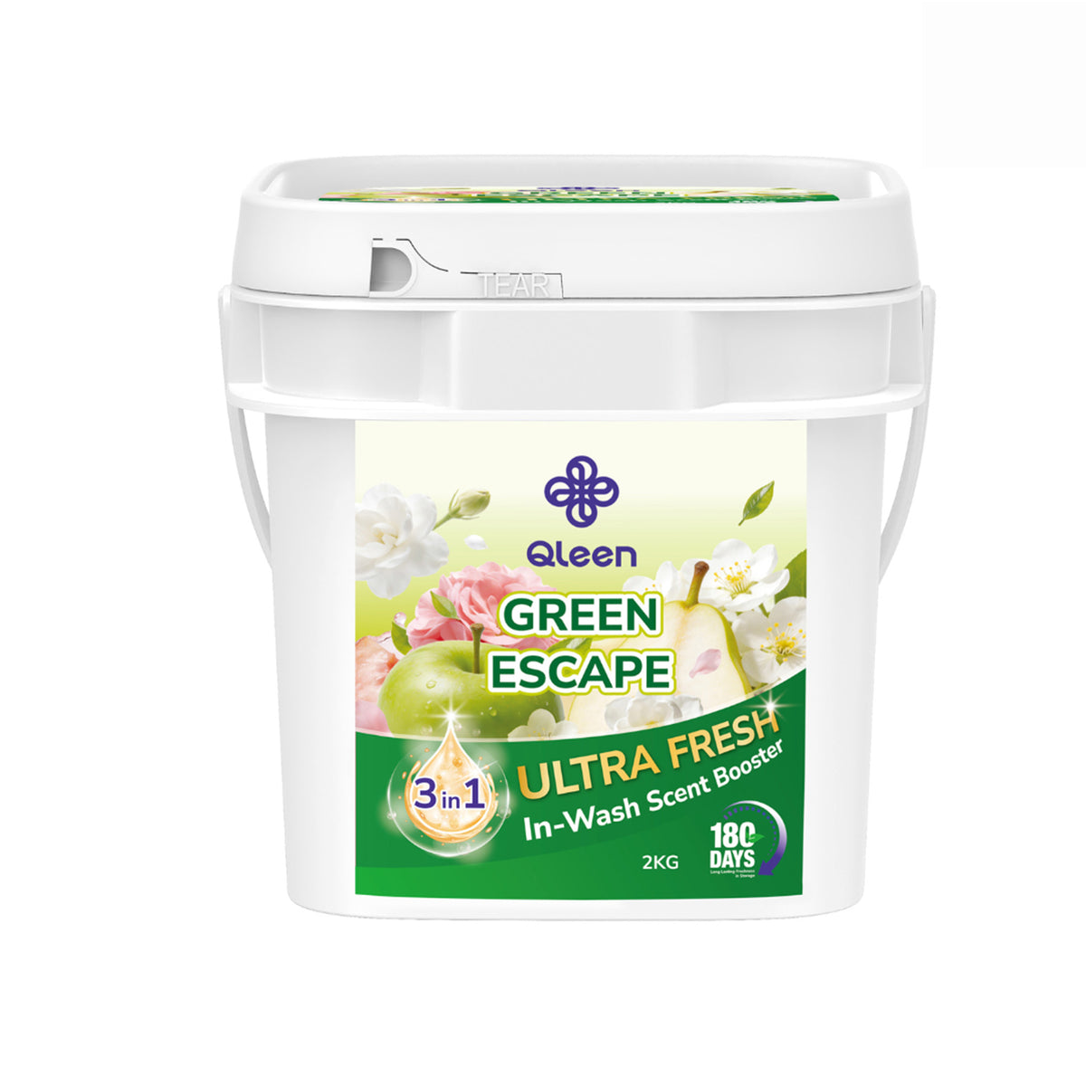 Qleen In-Wash Scent Booster Family Pack 2KG Green Escape