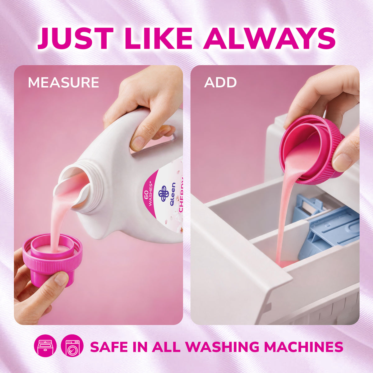 Qleen Ultra Soft Fabric Softener Cherry Blossom Instructions