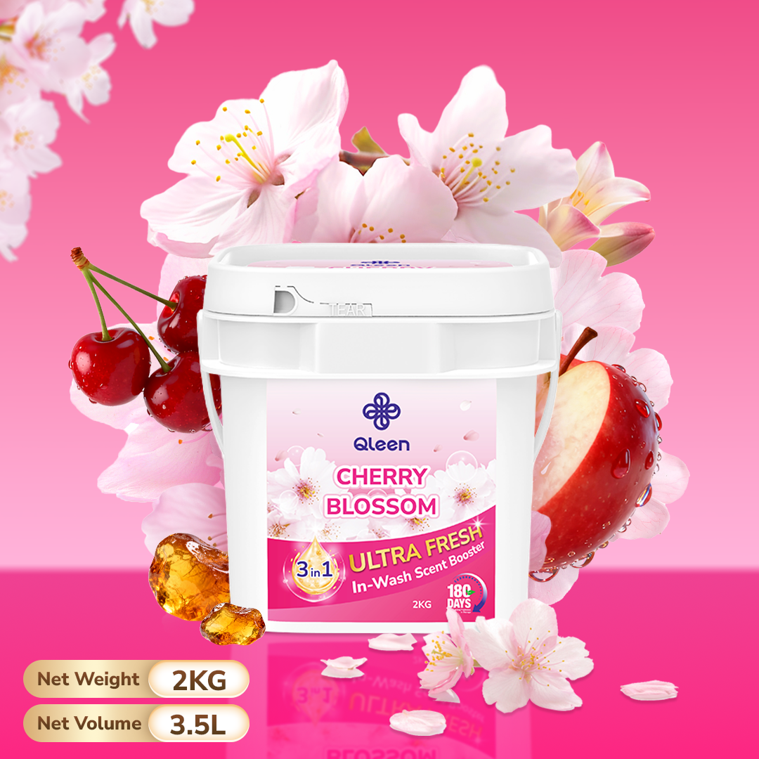Qleen In-Wash Scent Booster Family Pack 2KG Cherry Blossom Specifications
