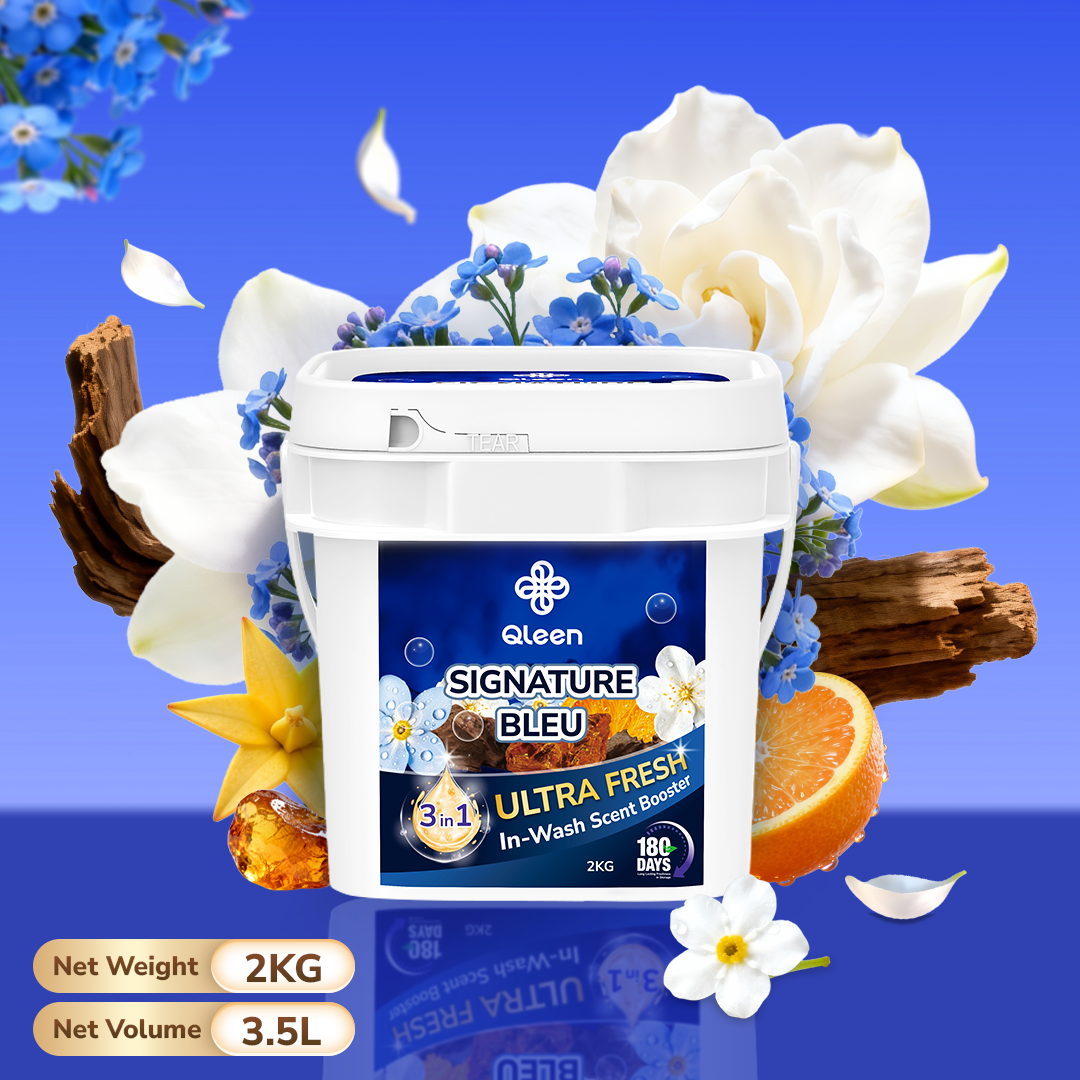 Qleen In-Wash Scent Booster Family Pack 2KG Signature Bleu Specifications