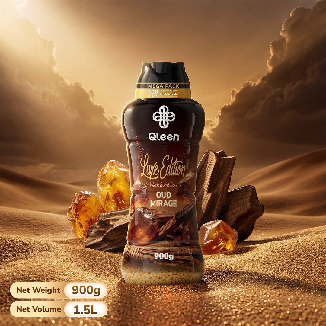 Qleen In-Wash Scent Booster Starter Pack 900g Oud Mirage Specification