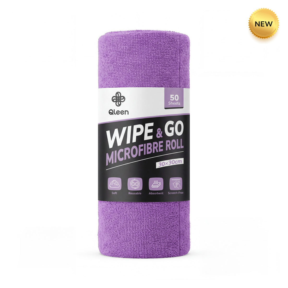Qleen Wipe & Go Microfibre Cleaning Cloth