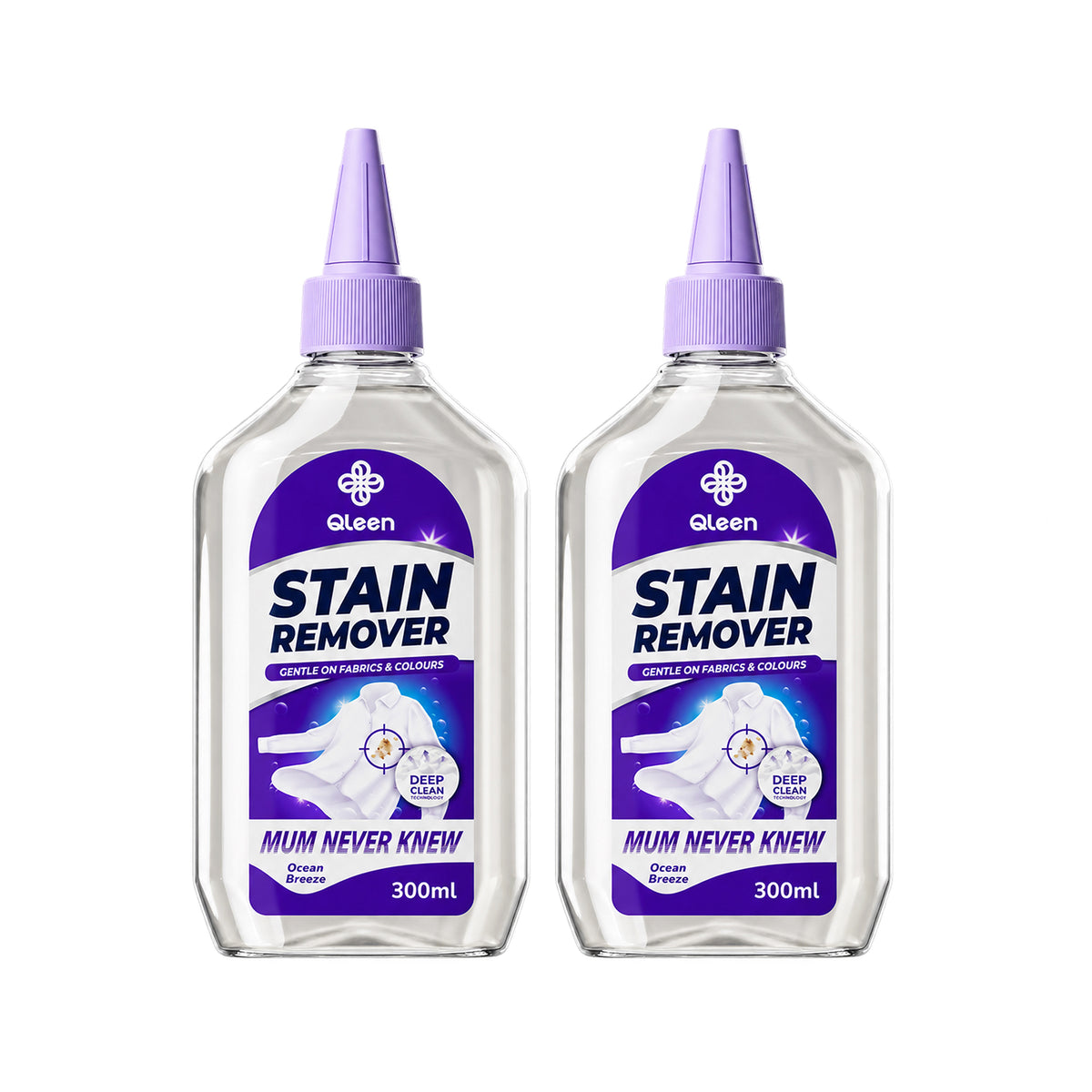 Qleen Smart Stain Remover, Powerful Laundry Stain Remover for Clothes