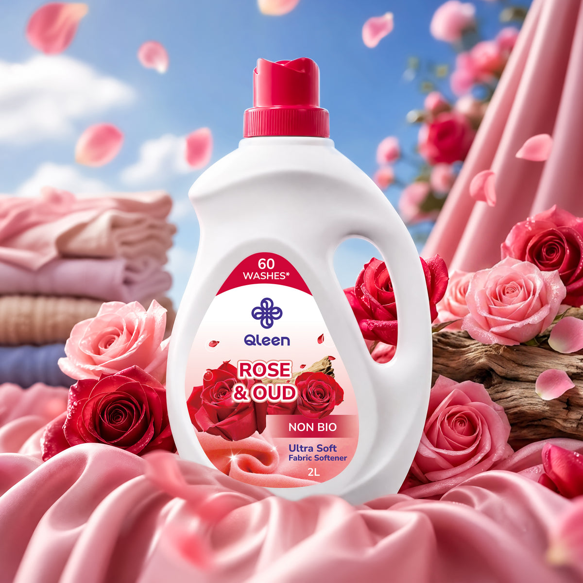 Qleen Ultra Soft Fabric Softener Rose & Oud Lifestyle