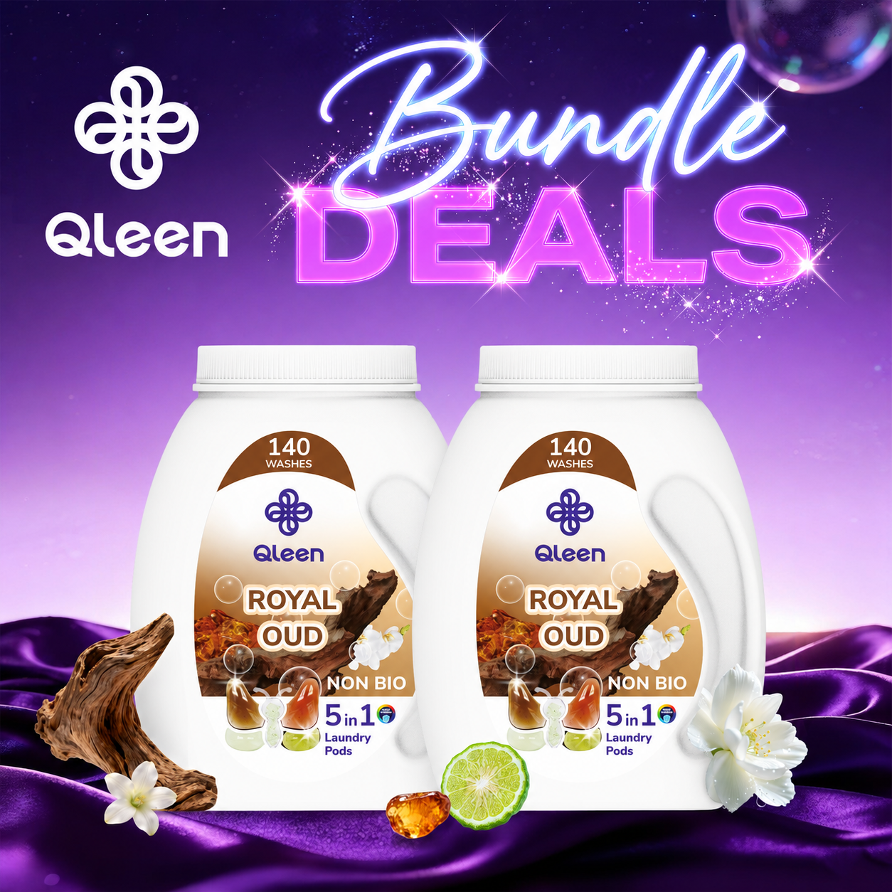 Qleen Bundle – Royal Oud Pods Duo Front