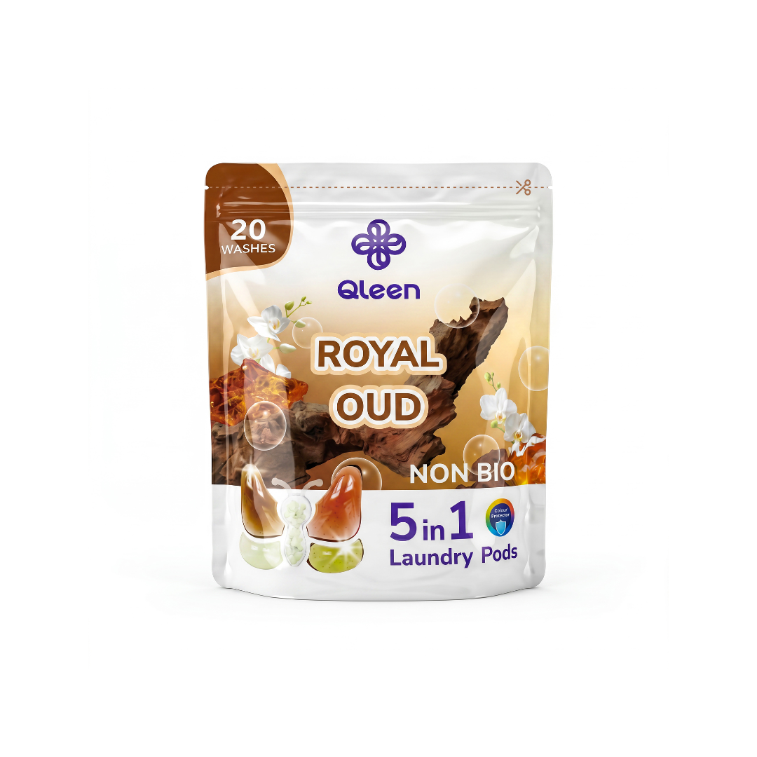 Qleen Non-Bio 5-In-1 Laundry Pods Trail Pack Royal Oud Main